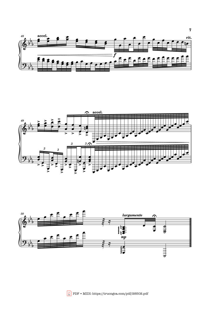 Page 7 of the piano sheet music PDF Piano - God Rest Ye Merry Gentlemen Piano by Richard Pogoson