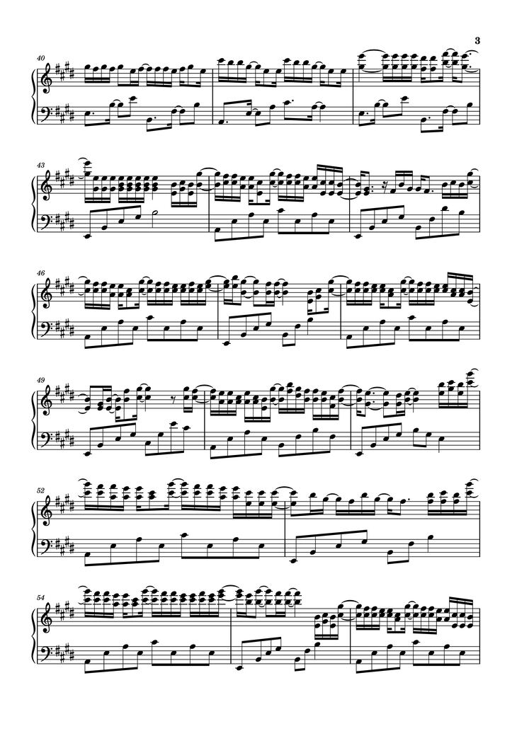 Page 3 of the piano sheet music PDF Piano - 卧室巨星 Teens In Times Piano by 时代少年团