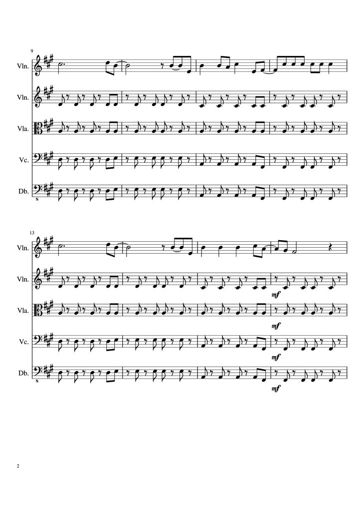 Page 2 of the piano sheet music PDF - Viva la Vida Violin by Oreboy