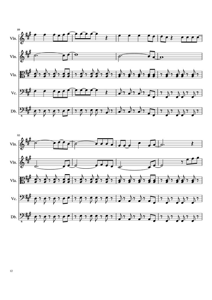 Page 12 of the piano sheet music PDF - Viva la Vida Violin by Oreboy