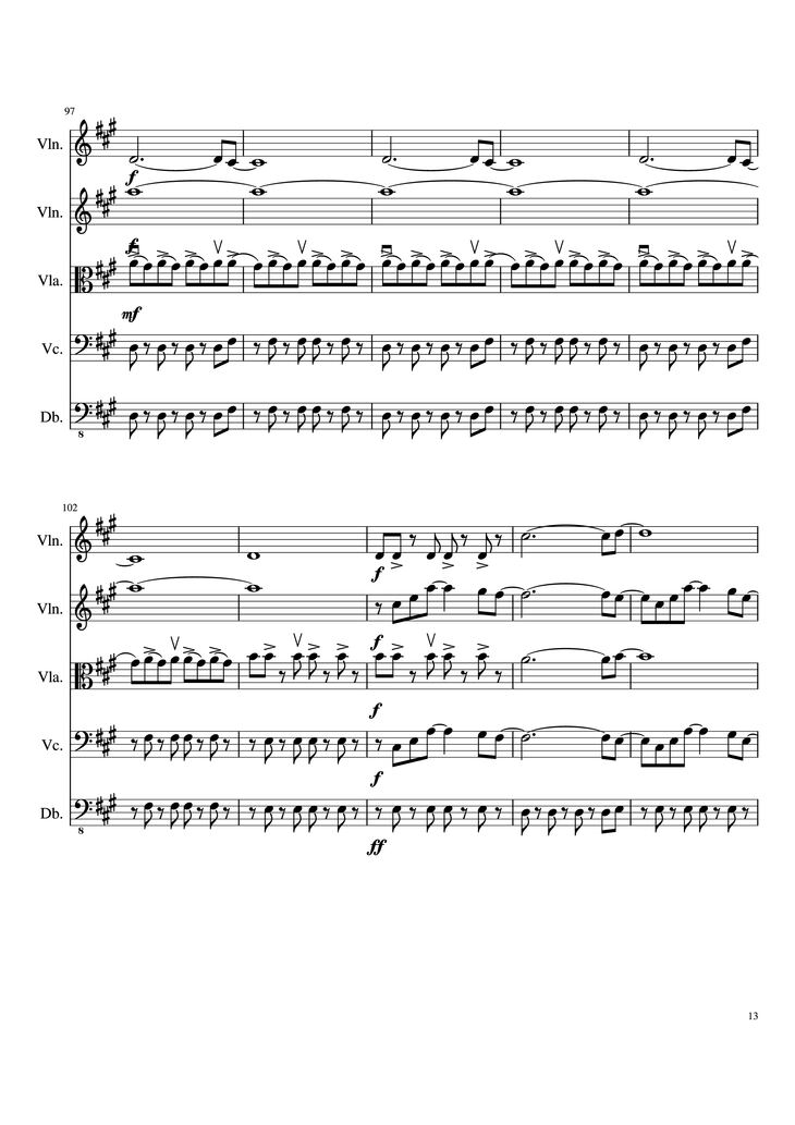 Page 13 of the piano sheet music PDF - Viva la Vida Violin by Oreboy