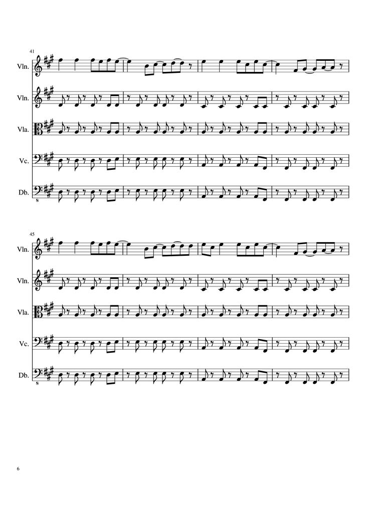 Page 6 of the piano sheet music PDF - Viva la Vida Violin by Oreboy