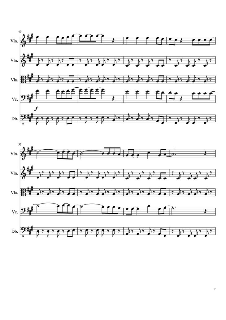 Page 7 of the piano sheet music PDF - Viva la Vida Violin by Oreboy