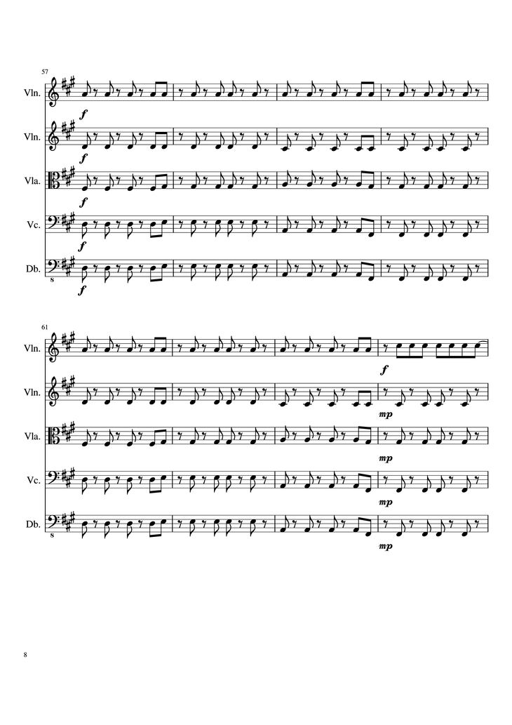 Page 8 of the piano sheet music PDF - Viva la Vida Violin by Oreboy