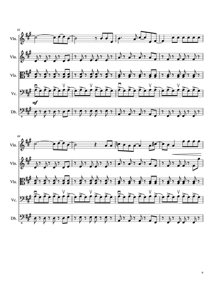 Page 9 of the piano sheet music PDF - Viva la Vida Violin by Oreboy