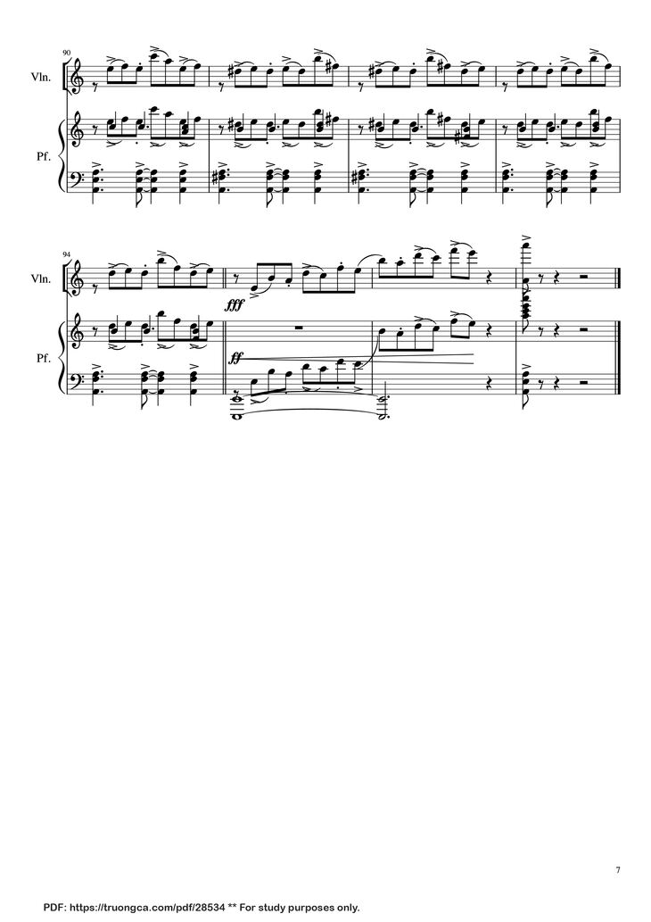 Page 7 of the piano sheet music PDF Piano - Libertango Piano vs Violin by Astor Piazzolla