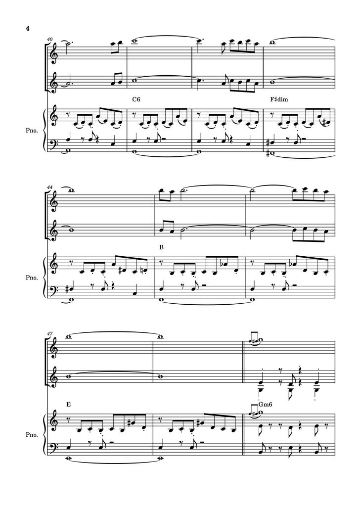 Page 4 of the piano sheet music PDF Piano - Libertango Piano vs 2 violins by Astor Piazzola