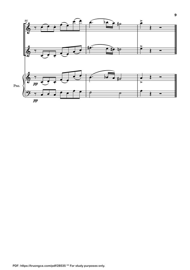 Page 9 of the piano sheet music PDF Piano - Libertango Piano vs 2 violins by Astor Piazzola