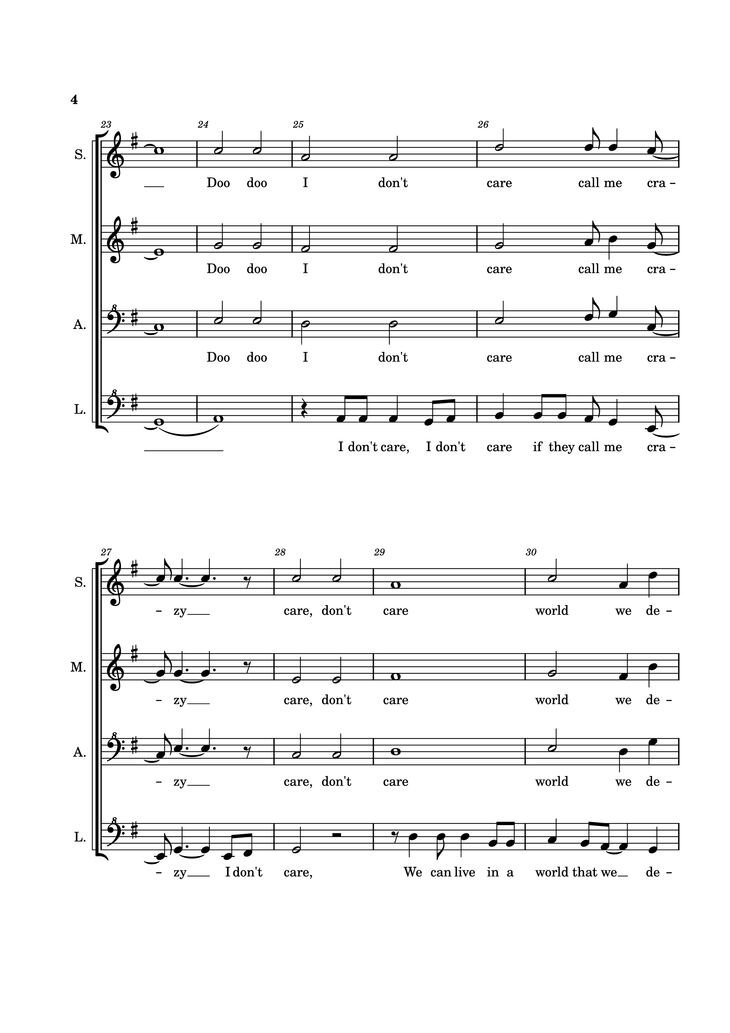 Page 4 of the piano sheet music PDF Piano - A Million Dreams Piano by EaTeN4l1v3