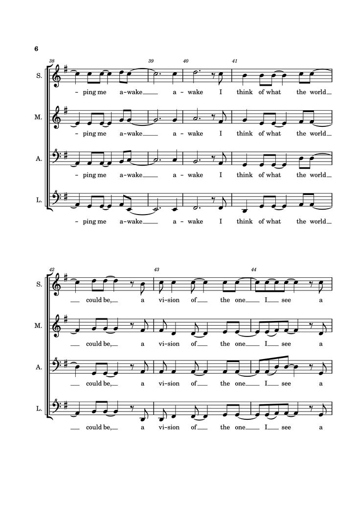Page 6 of the piano sheet music PDF Piano - A Million Dreams Piano by EaTeN4l1v3
