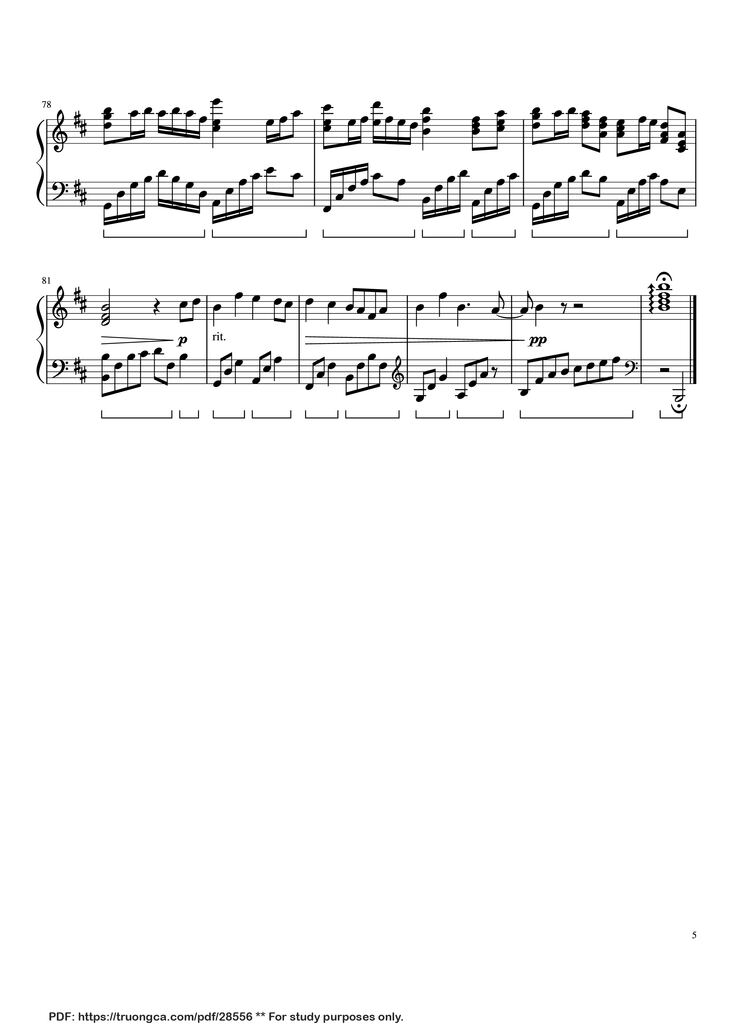 Page 5 of the piano sheet music PDF Piano - Windy Hill Piano by 羽肿
