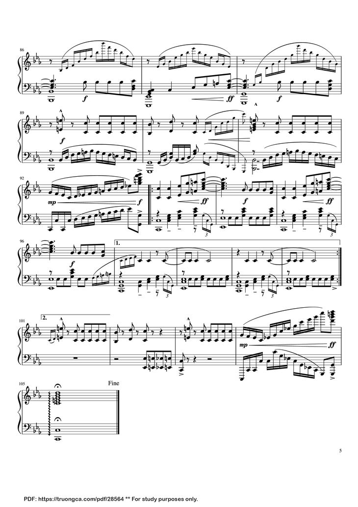 Page 5 of the piano sheet music PDF Piano - Bang Bang Piano by Ariana Grande