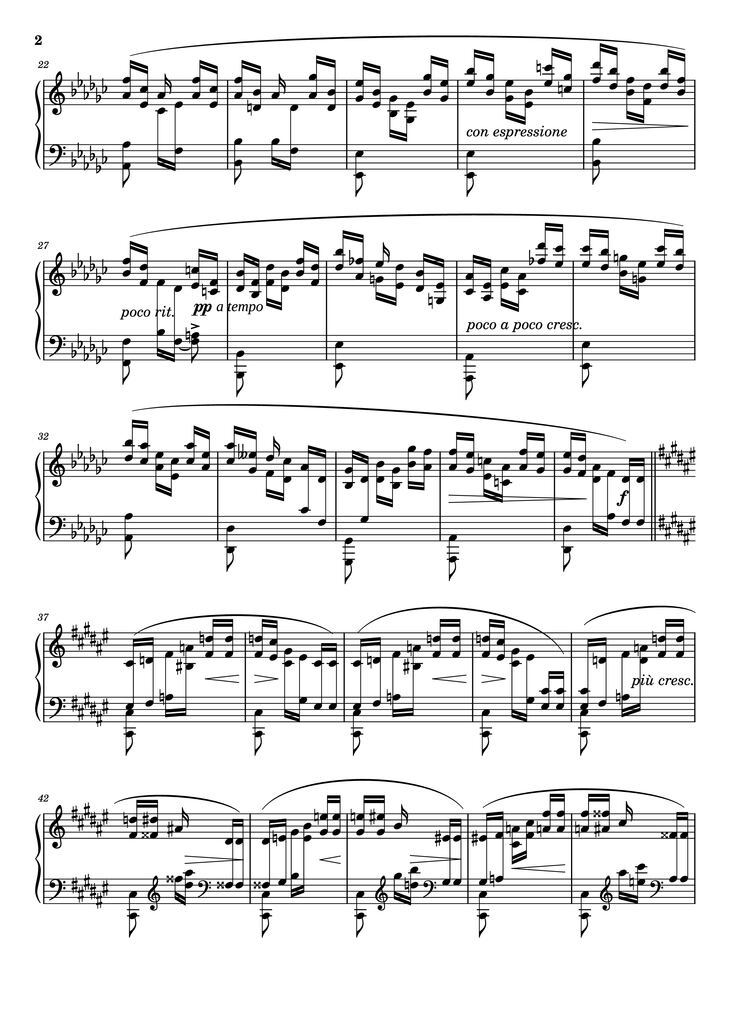 Page 2 of the piano sheet music PDF Piano - Étude Caractéristique No. 6 in F♯ Major by Adolf von Henselt