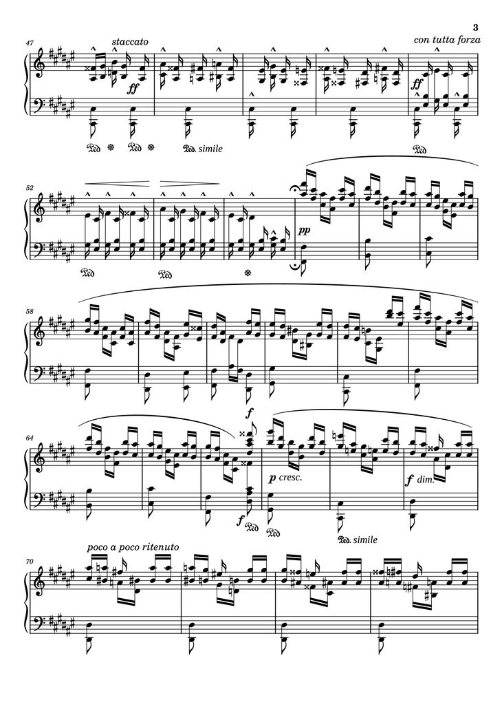 Page 3 of the piano sheet music PDF Piano - Étude Caractéristique No. 6 in F♯ Major by Adolf von Henselt