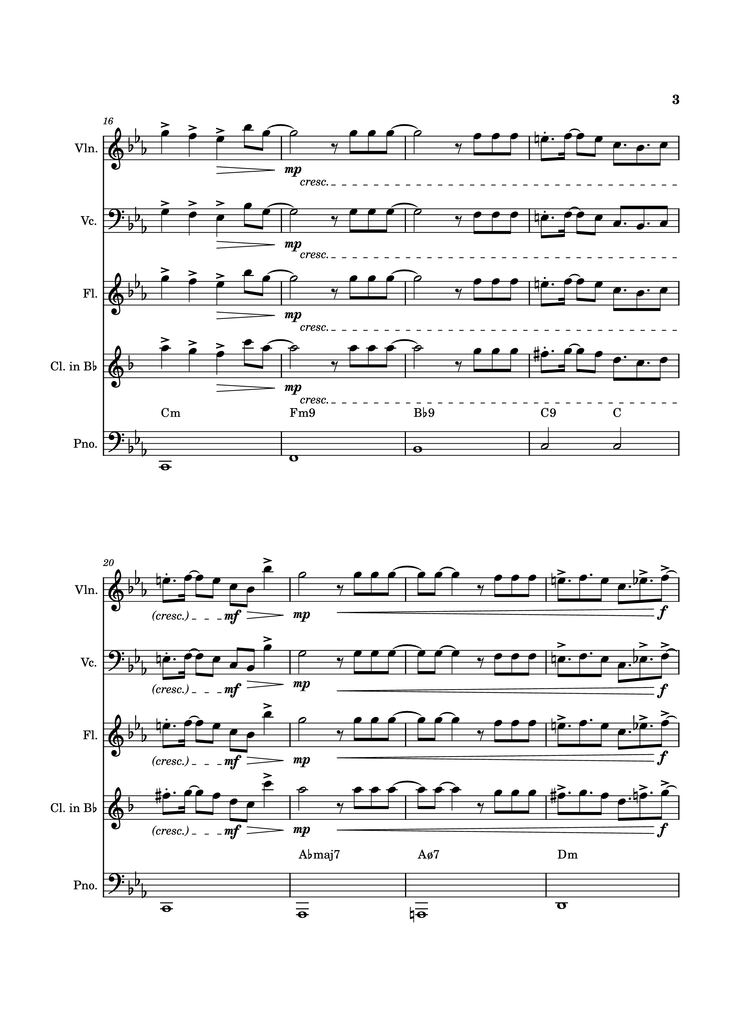 Page 3 of the piano sheet music PDF Piano - Blink Gone Piano by Placeholder