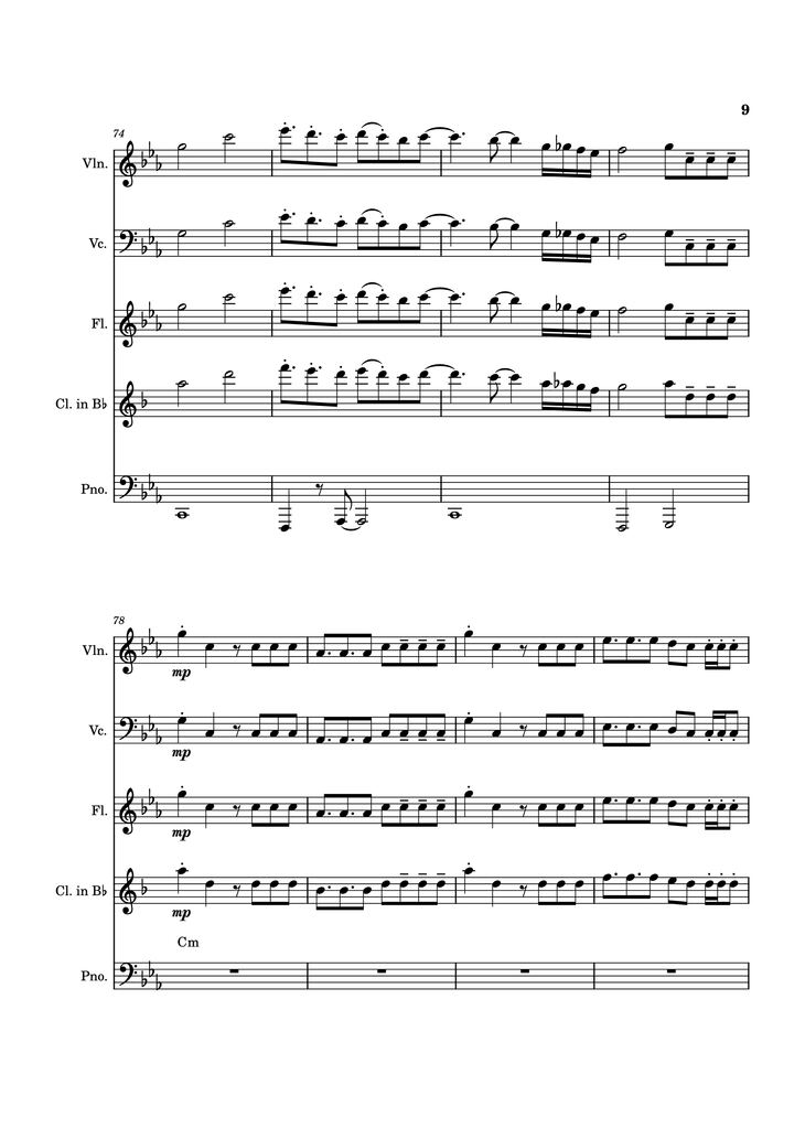 Page 9 of the piano sheet music PDF Piano - Blink Gone Piano by Placeholder