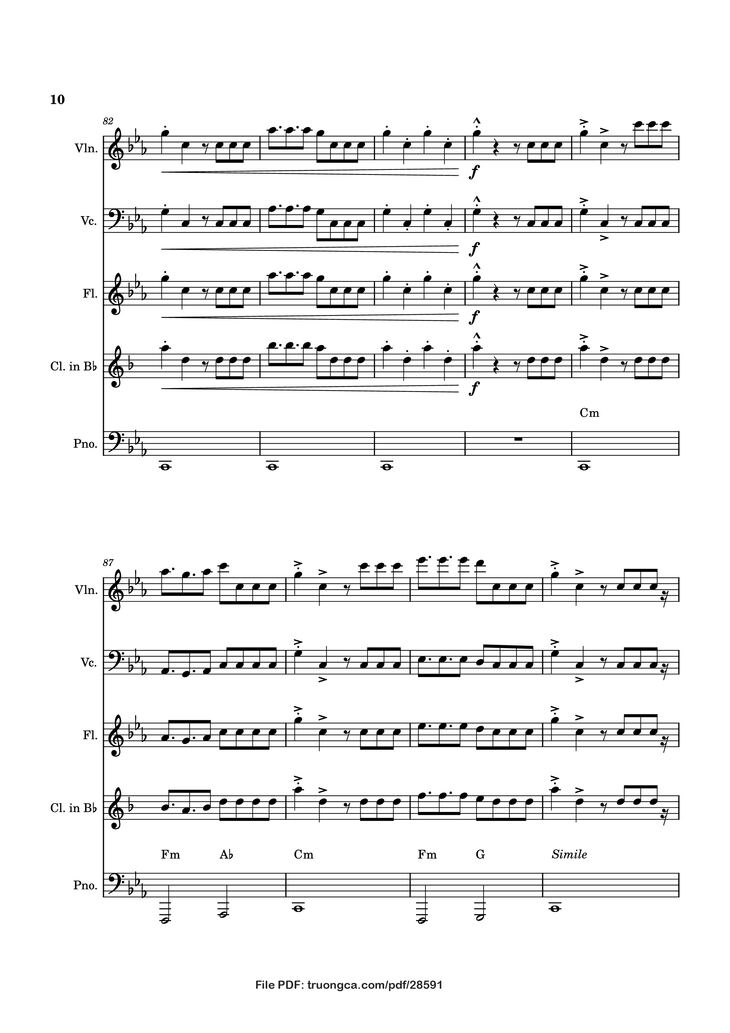 Page 10 of the piano sheet music PDF Piano - Blink Gone Piano by Placeholder