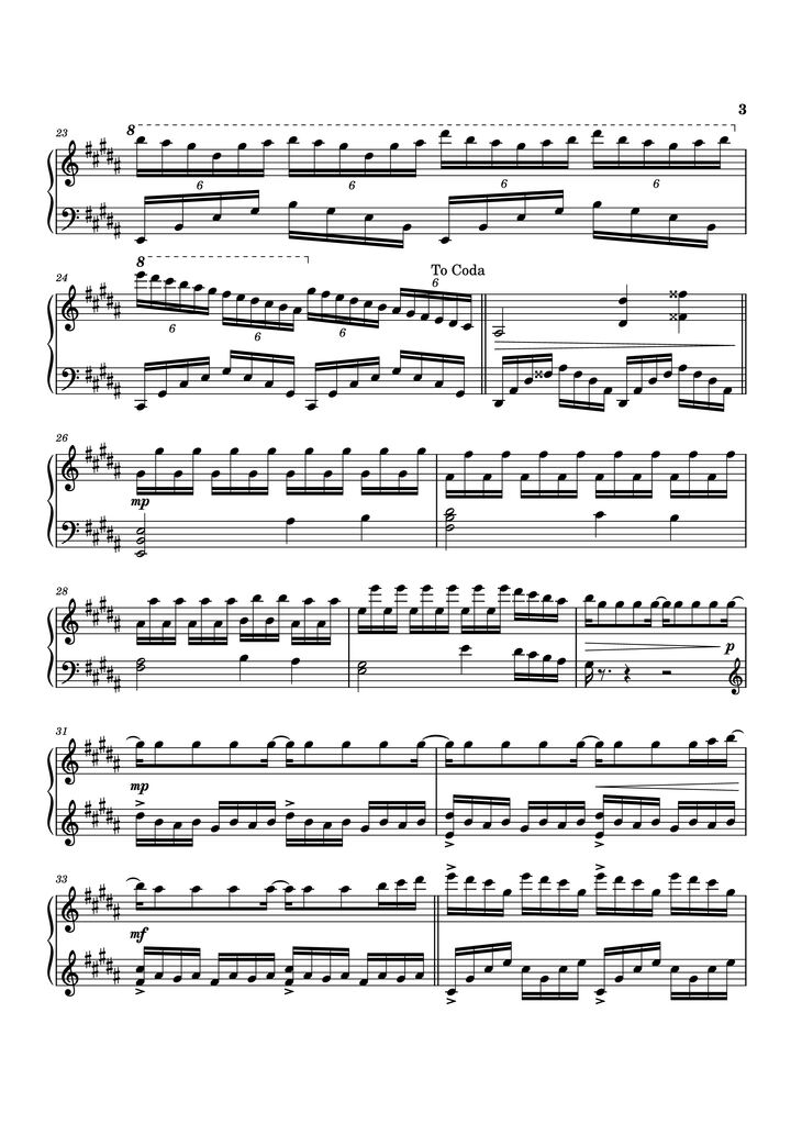 Page 3 of the piano sheet music PDF Piano - PULSE Piano by Tony Ann