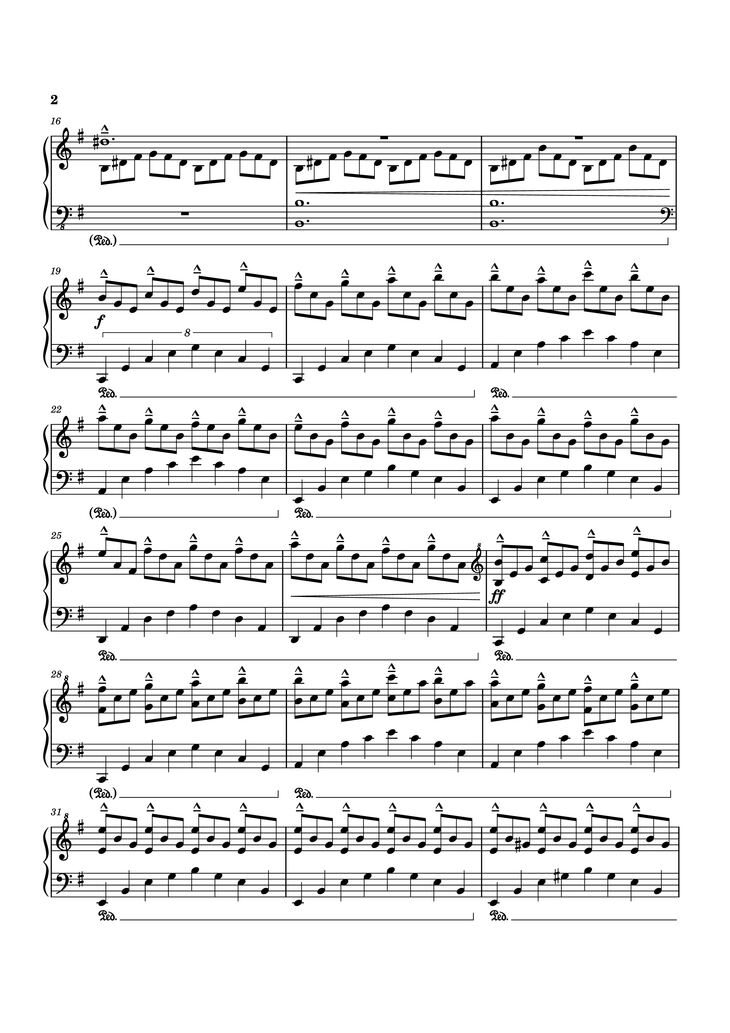 Page 2 of the piano sheet music PDF Piano - Time Piano by Tony Ann