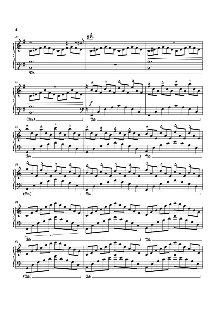 Page 4 of the piano sheet music PDF Piano - Time Piano by Tony Ann