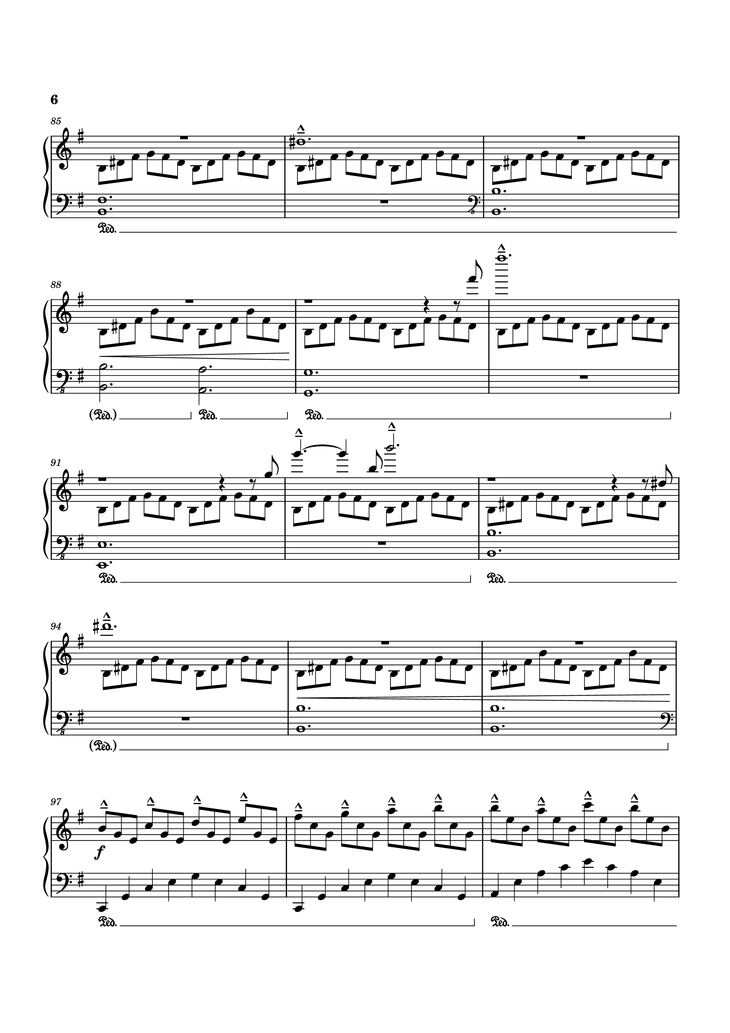 Page 6 of the piano sheet music PDF Piano - Time Piano by Tony Ann