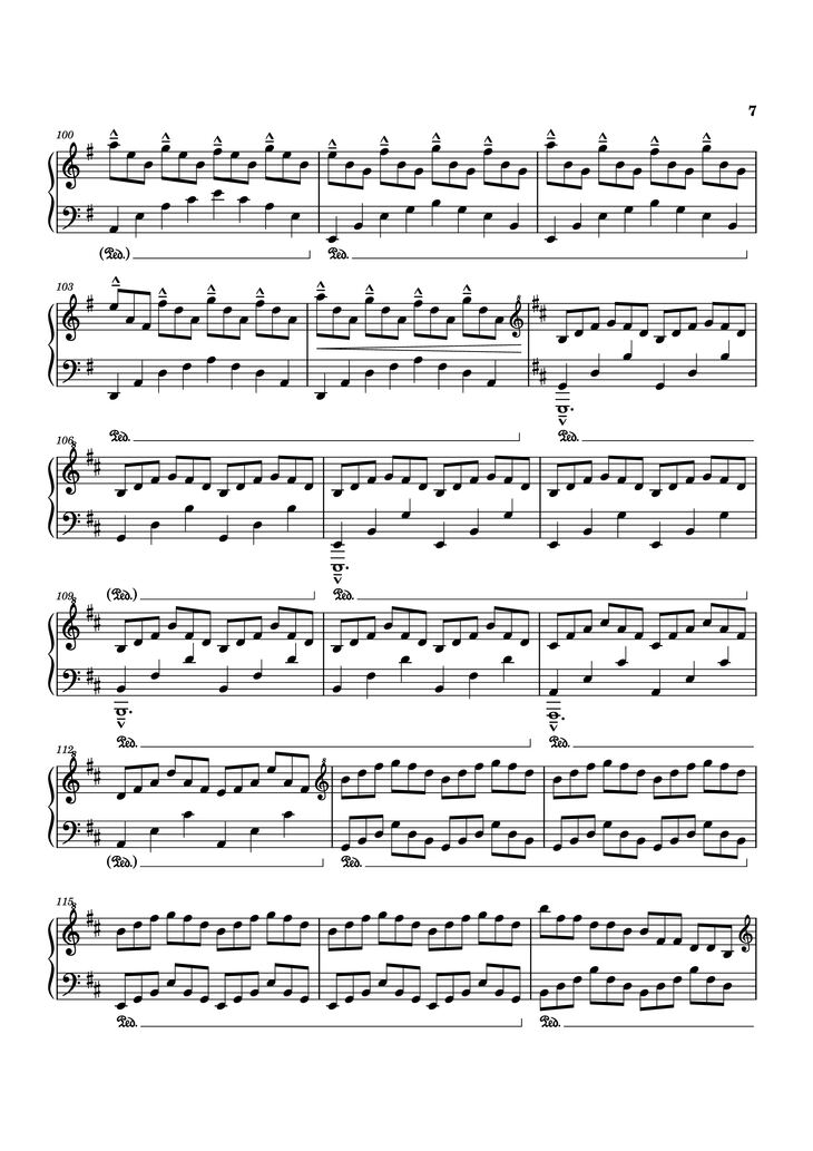 Page 7 of the piano sheet music PDF Piano - Time Piano by Tony Ann