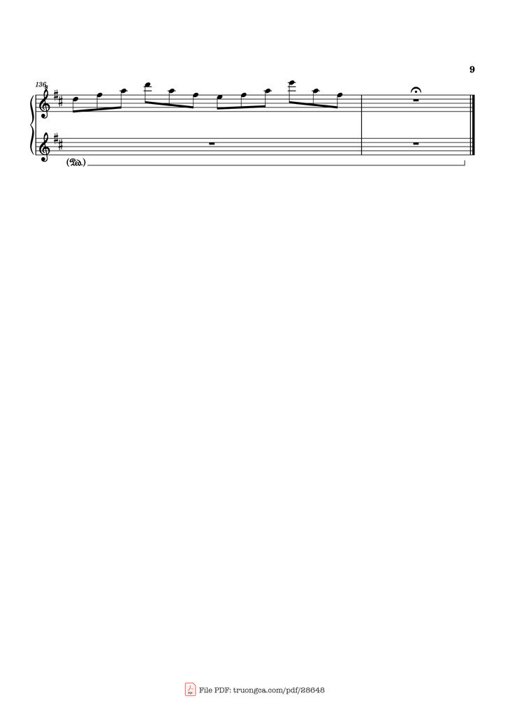 Page 9 of the piano sheet music PDF Piano - Time Piano by Tony Ann
