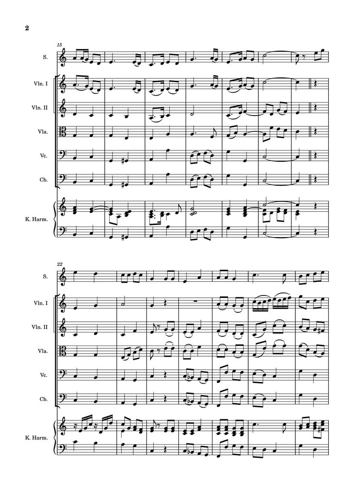 Page 2 of the piano sheet music PDF - Tình yêu Thiên Chúa (Hợp Xướng) by Kim Long