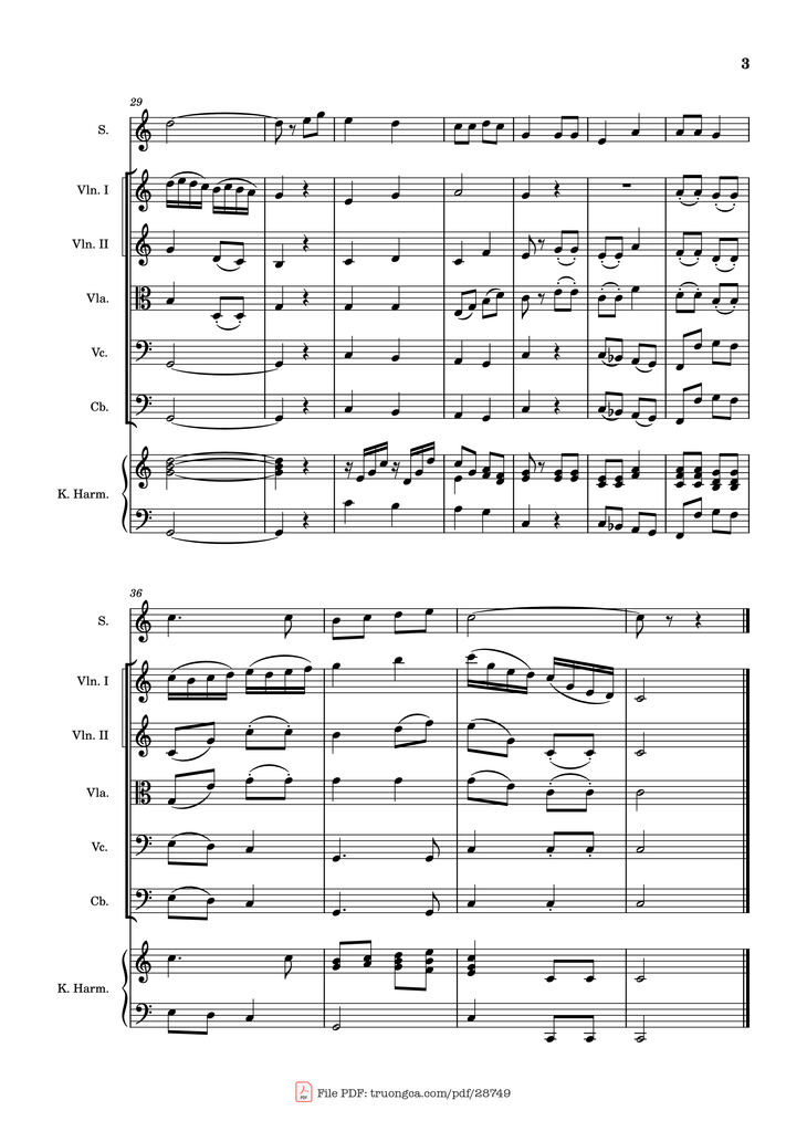 Page 3 of the piano sheet music PDF - Tình yêu Thiên Chúa (Hợp Xướng) by Kim Long