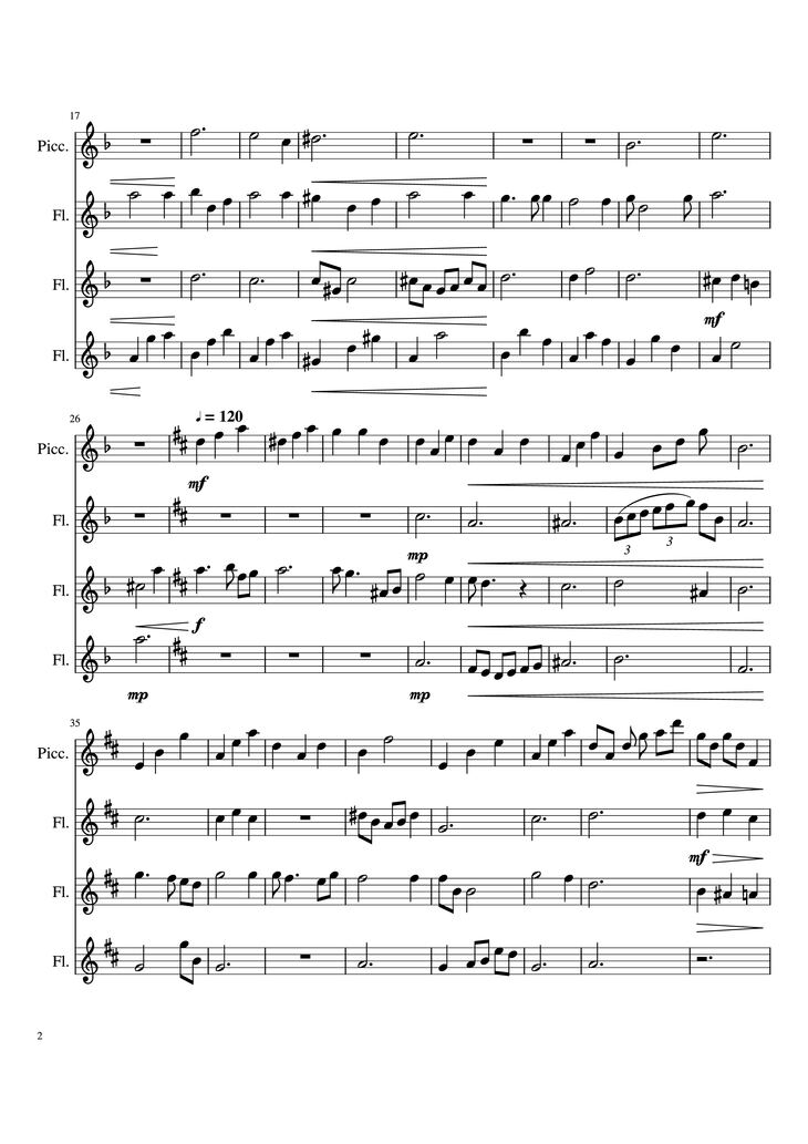 Page 2 of the piano sheet music PDF Piano - Into the Unknown Piano by Arr. Alicia Gomez