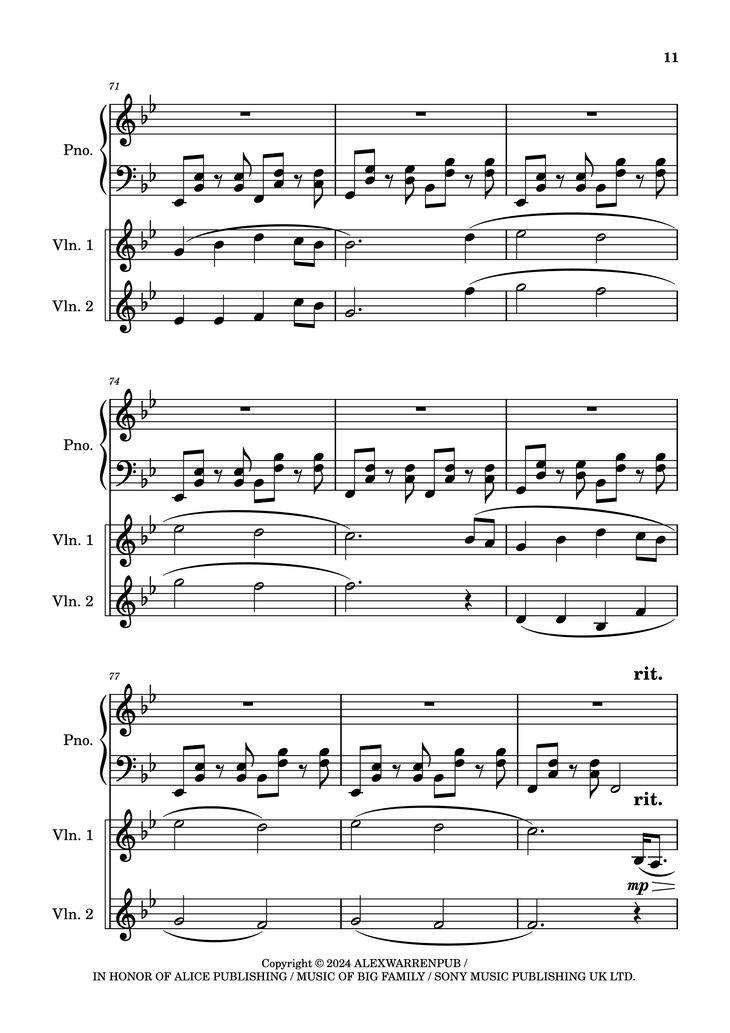 Page 11 of the piano sheet music PDF Piano - Carry You Home Piano by Arranged by Madeline Stratford
