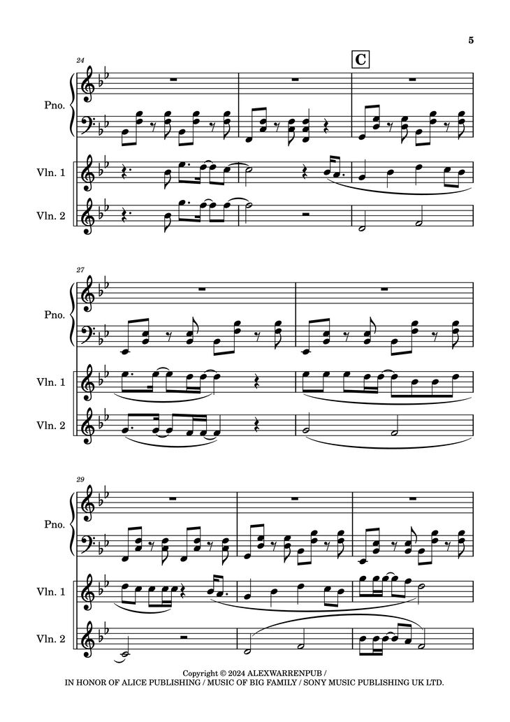 Page 5 of the piano sheet music PDF Piano - Carry You Home Piano by Arranged by Madeline Stratford