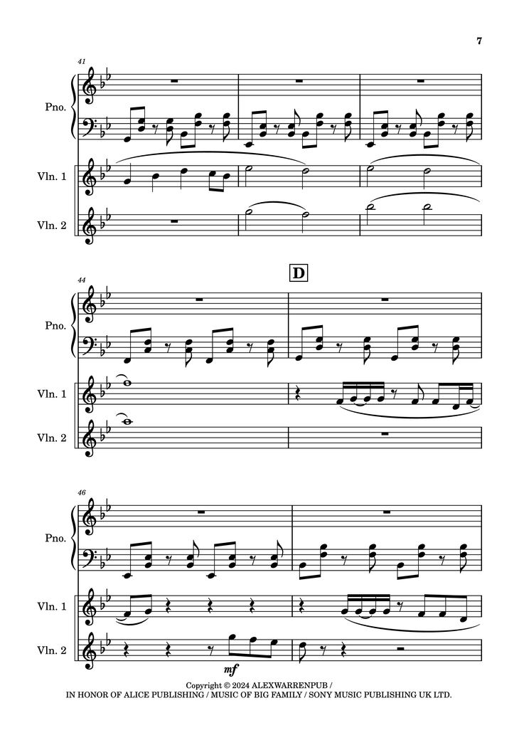 Page 7 of the piano sheet music PDF Piano - Carry You Home Piano by Arranged by Madeline Stratford