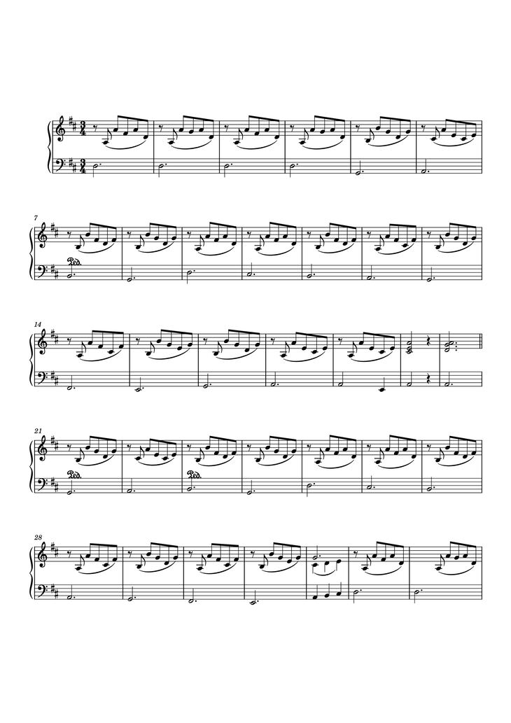 Page 1 of the piano sheet music PDF Piano - score-cd37aa1ce412023e2be9393da3da6624 Piano by Undefined