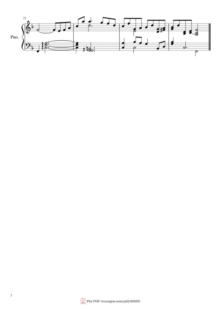 Page 2 of the piano sheet music PDF Piano - Traumerei Kinderszenen Piano (Easy) by Robert Schumann