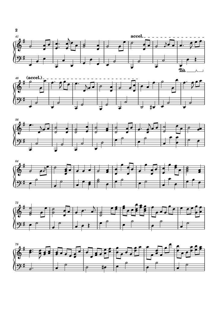 Page 2 of the piano sheet music PDF Piano - FINAL ONE Piano by Composed by: Haruka Nakamura