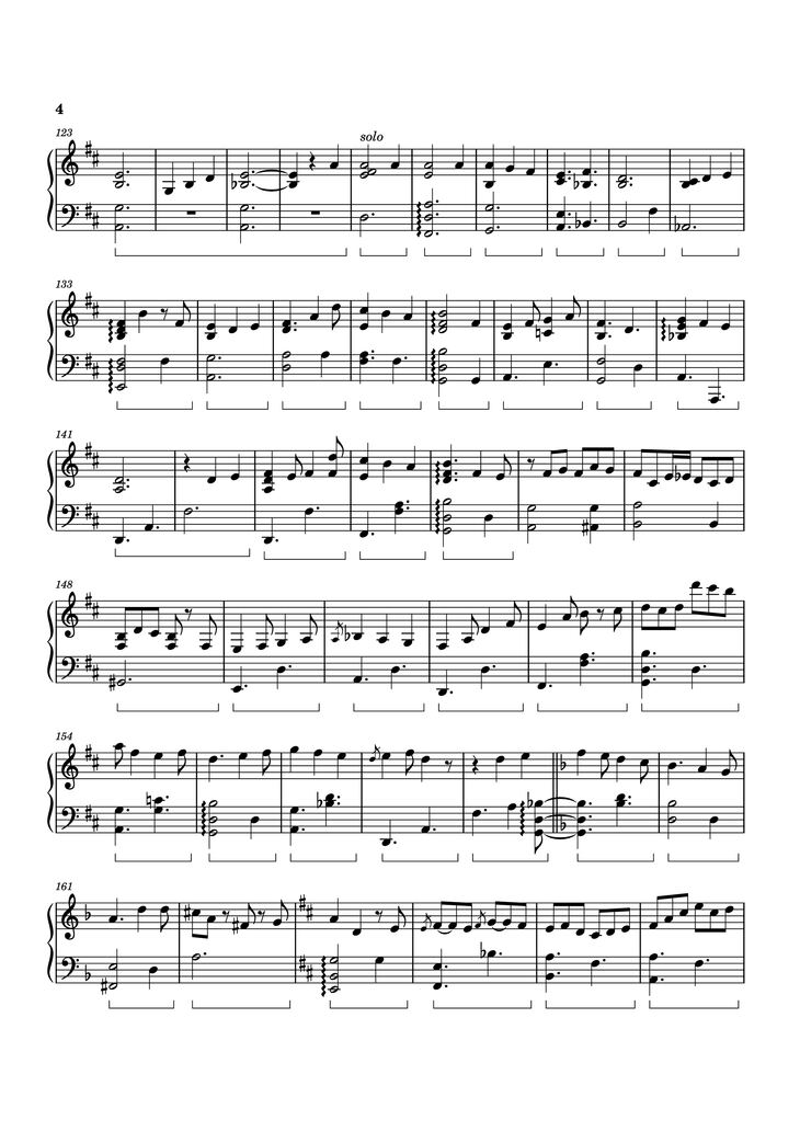 Page 4 of the piano sheet music PDF Piano - Colors on the Street Piano by Izumi Hirotaka