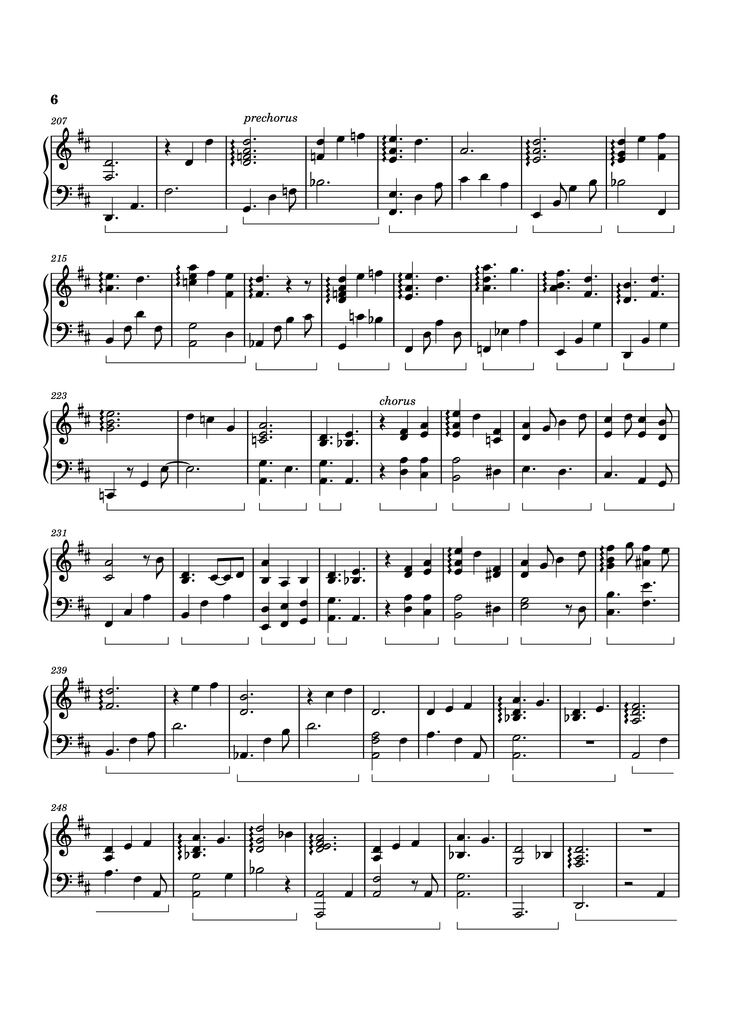 Page 6 of the piano sheet music PDF Piano - Colors on the Street Piano by Izumi Hirotaka