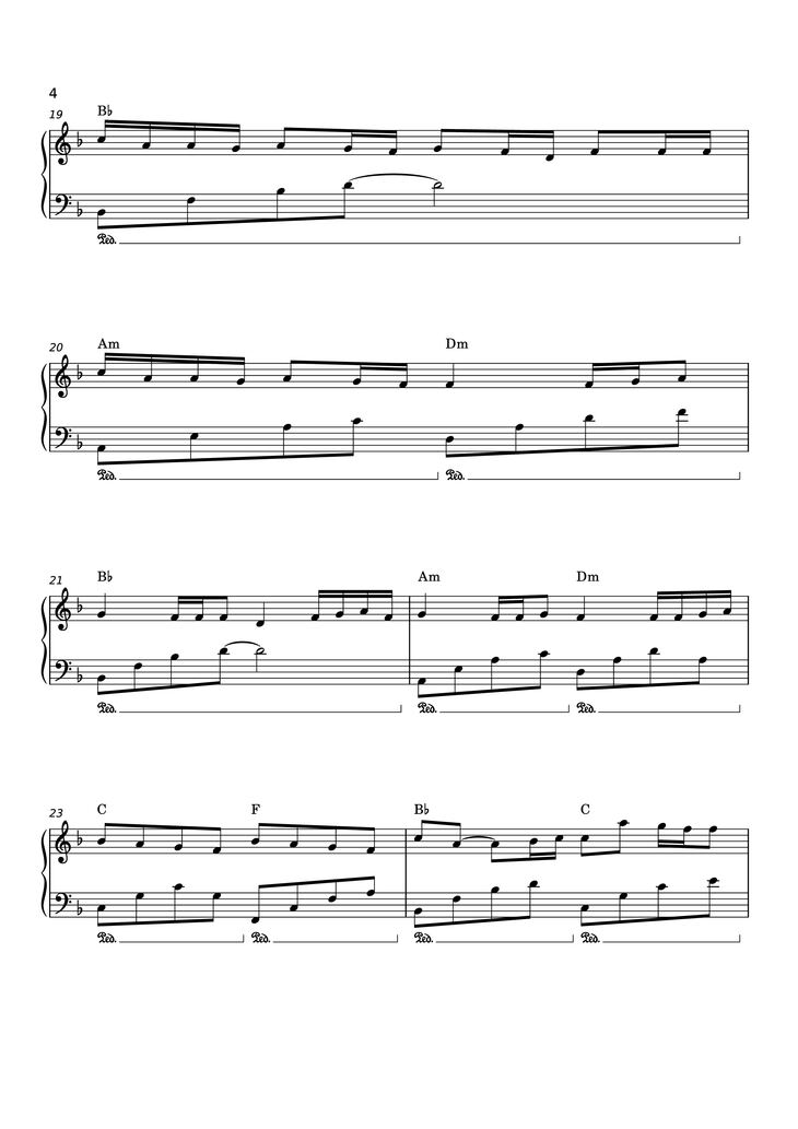 Page 4 of the piano sheet music PDF Piano - Có chắc yêu là đây Piano by Sơn Tùng  M-TP