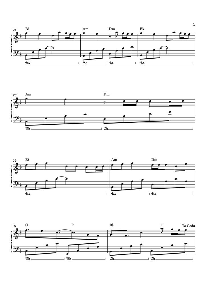 Page 5 of the piano sheet music PDF Piano - Có chắc yêu là đây Piano by Sơn Tùng  M-TP