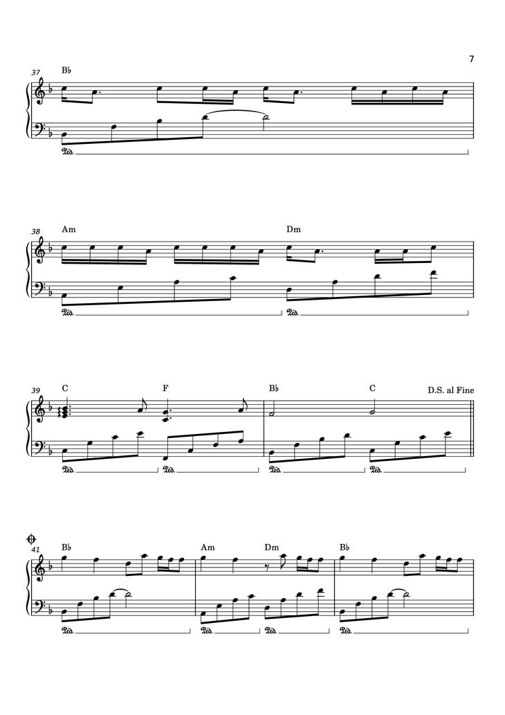 Page 7 of the piano sheet music PDF Piano - Có chắc yêu là đây Piano by Sơn Tùng  M-TP