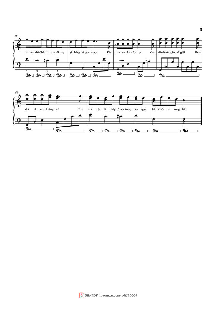 Page 3 of the piano sheet music PDF Piano - Lời Thiêng Piano by Lm. Duy Thiên