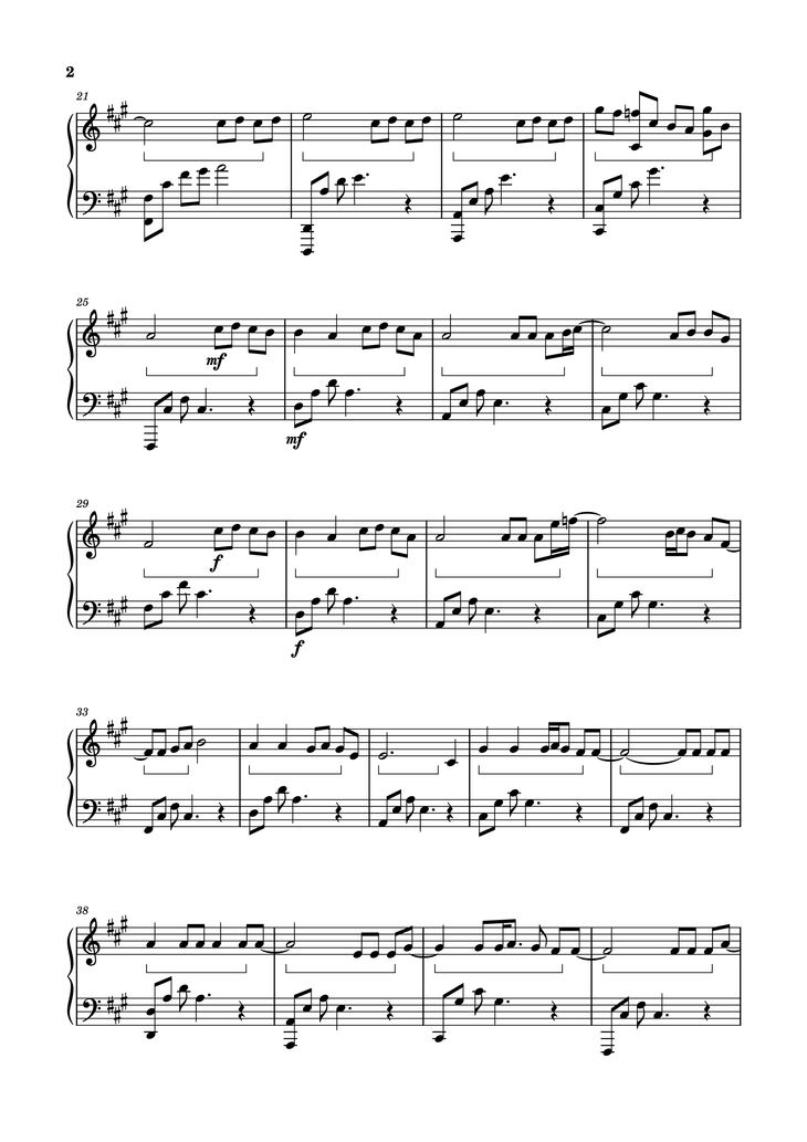 Page 2 of the piano sheet music PDF - Thức Giấc (Dalab) Piano bản rút gọn by Dalab