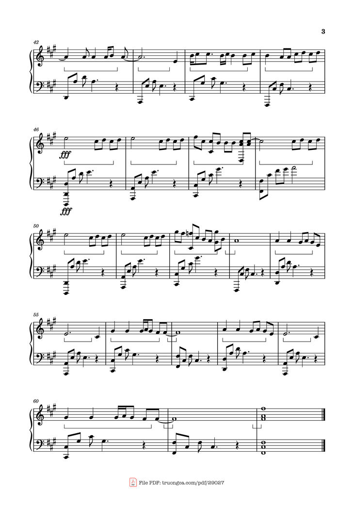 Page 3 of the piano sheet music PDF - Thức Giấc (Dalab) Piano bản rút gọn by Dalab