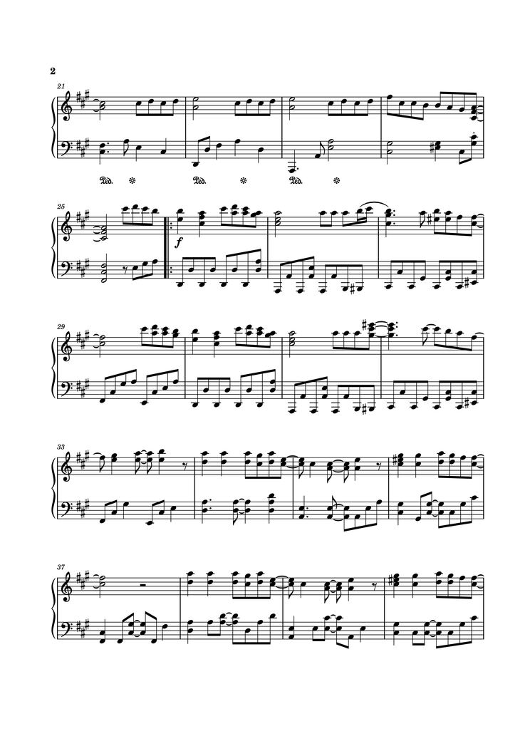 Page 2 of the piano sheet music PDF - Thức giấc (Tone gốc) Piano by DaLAB