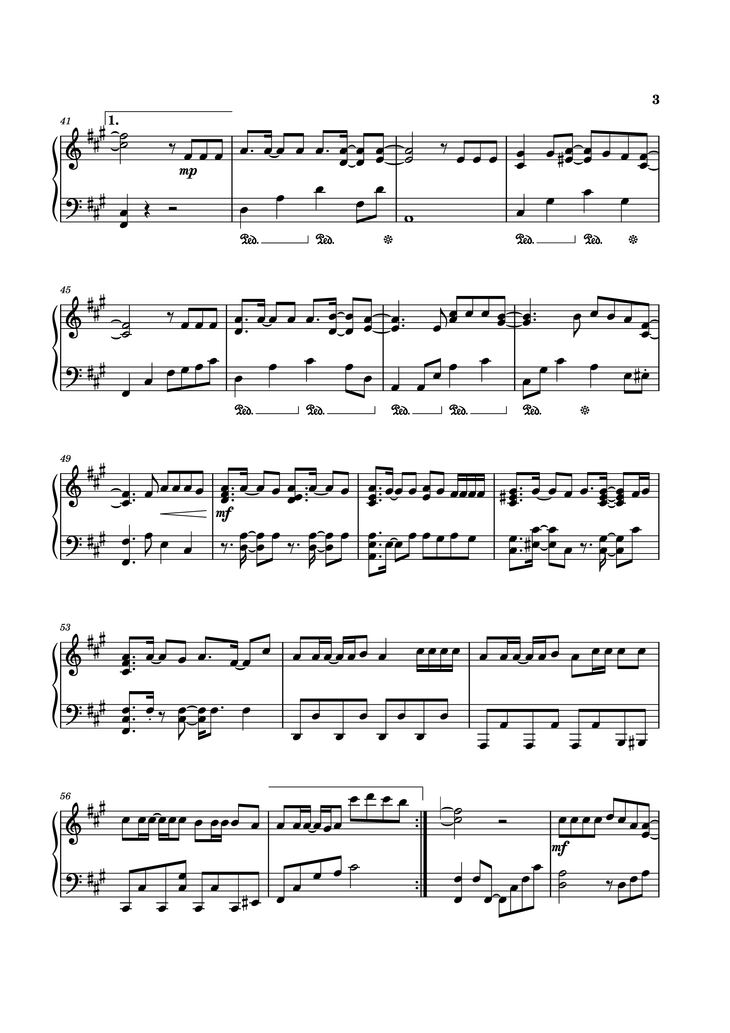 Page 3 of the piano sheet music PDF - Thức giấc (Tone gốc) Piano by DaLAB