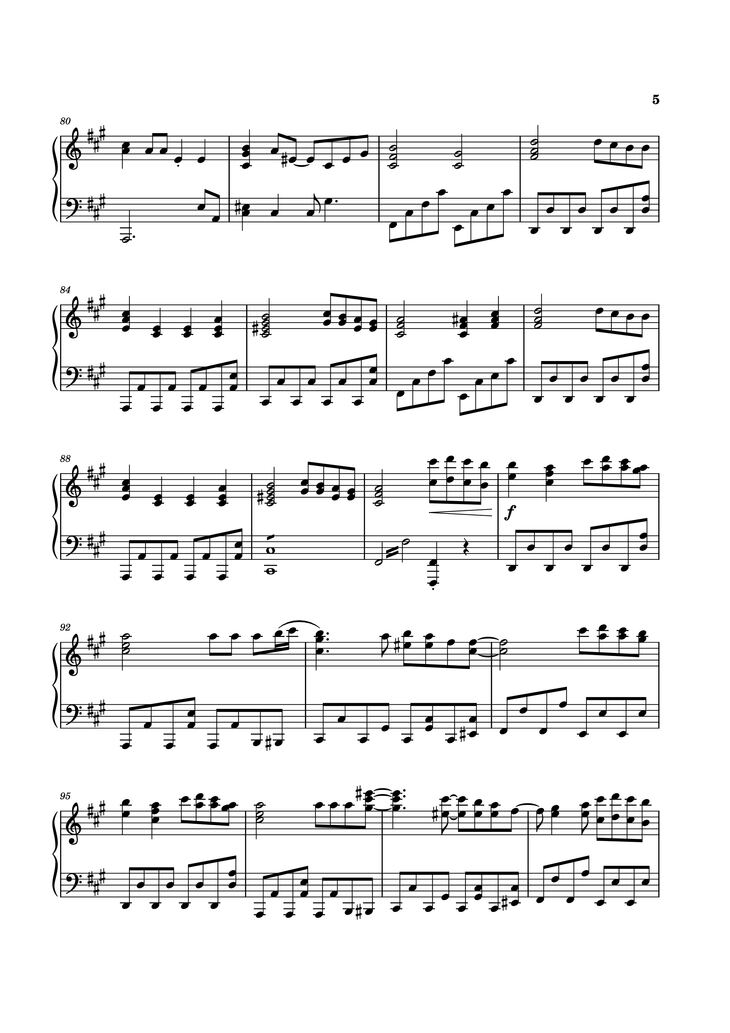 Page 5 of the piano sheet music PDF - Thức giấc (Tone gốc) Piano by DaLAB