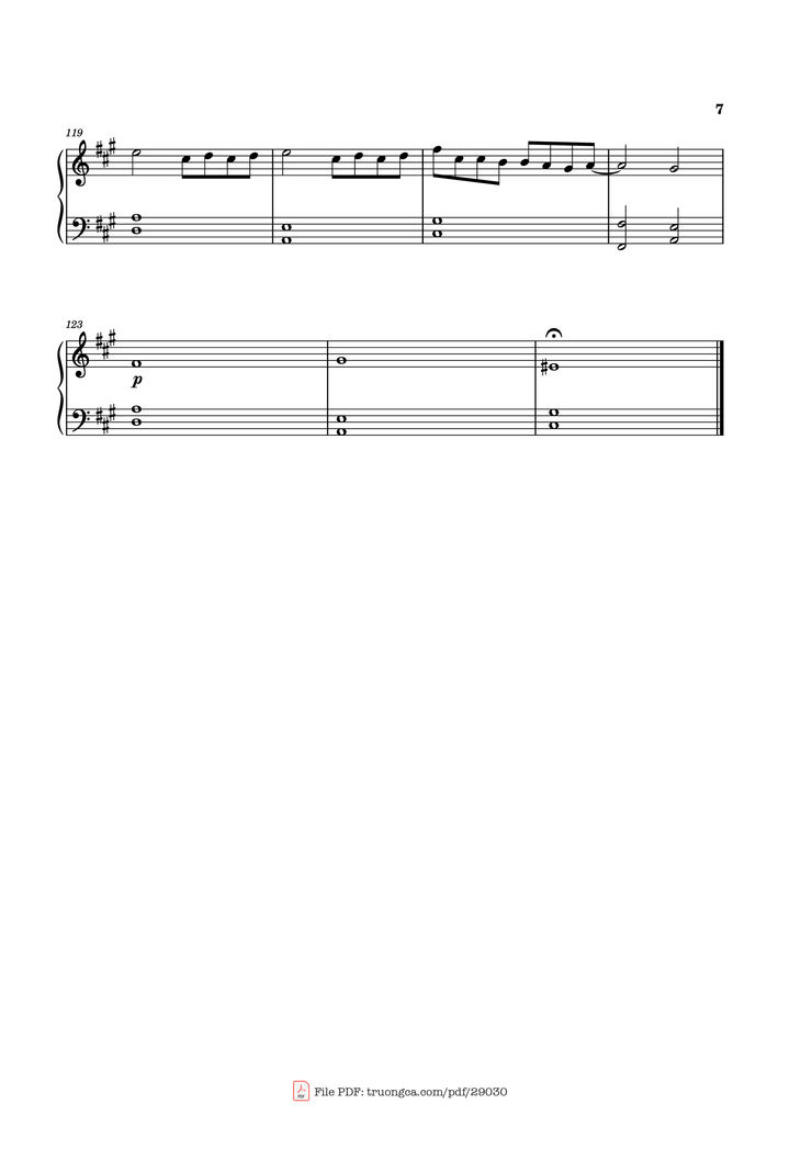 Page 7 of the piano sheet music PDF - Thức giấc (Tone gốc) Piano by DaLAB