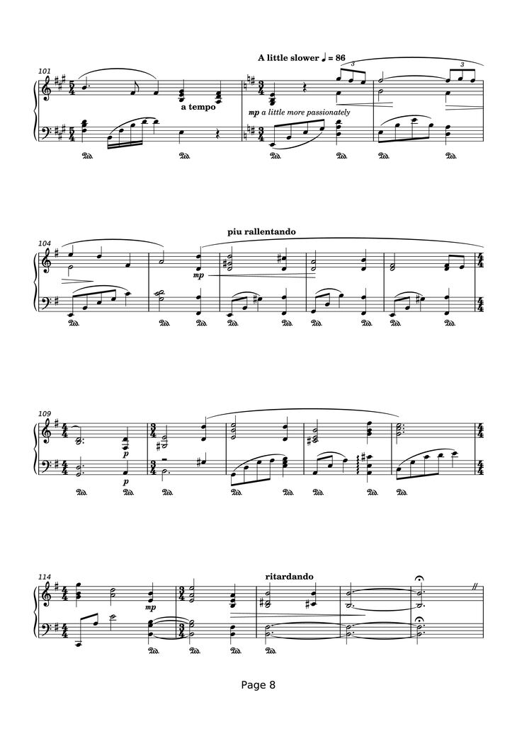 Page 8 of the piano sheet music PDF Piano - That Next Place Piano by Thomas Newman