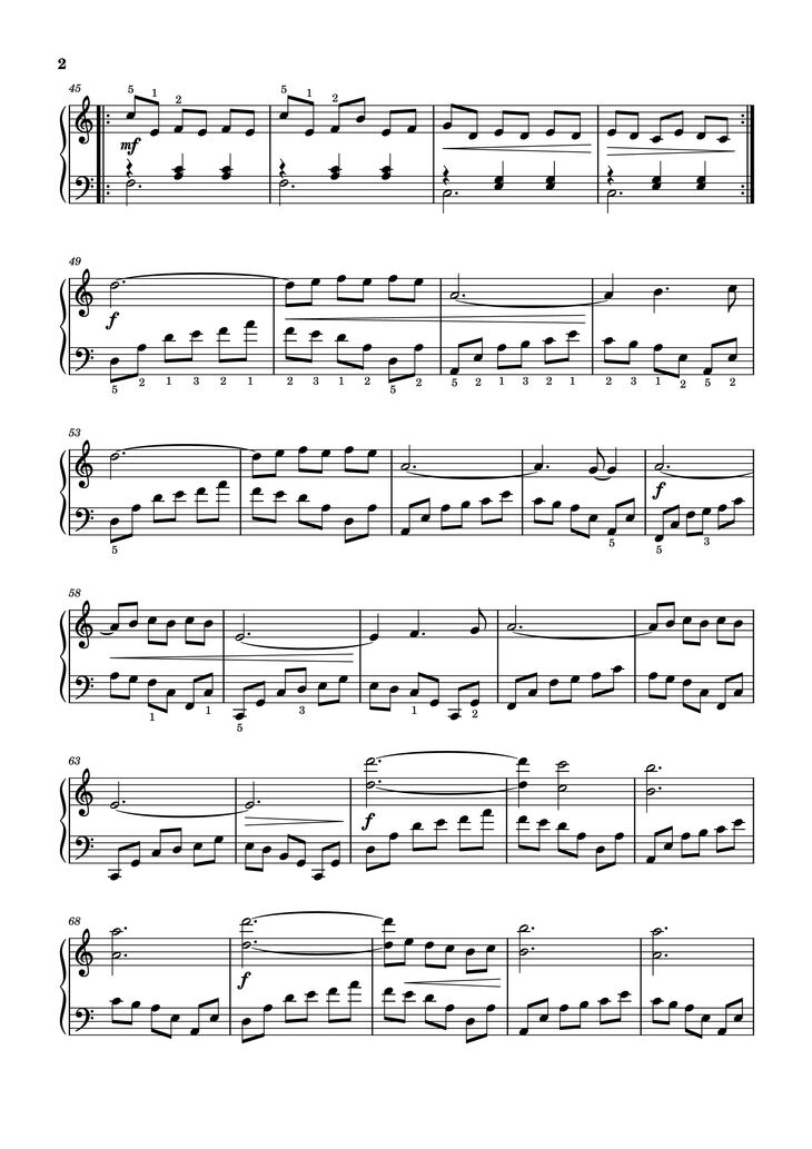 Page 2 of the piano sheet music PDF Piano - La Valse d